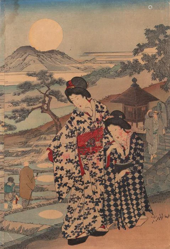 NO RESERVE PRICE Original Woodblock Japanese Ukiyo-e