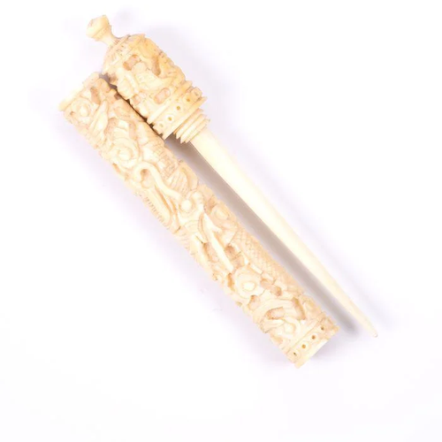 NO RESERVE PRICE Chinese Carved Bone Toothpick