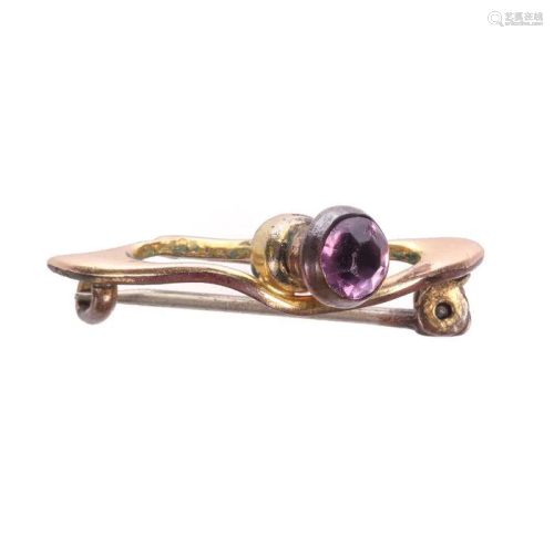 NO RESERVE PRICE Charles Horner Gold Plated Amethyst
