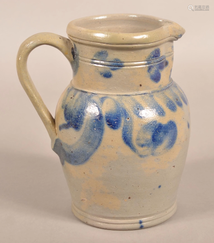 Unsigned 19th Century One Stoneware Pitcher.