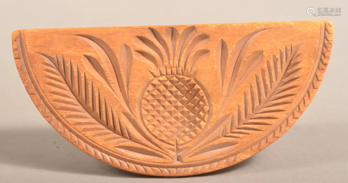 PA Softwood Half-Round Pineapple Butter Print.