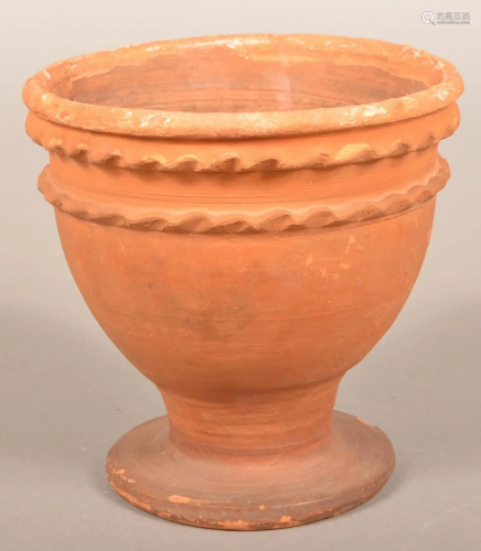 Pennsylvania 19th Century Un-glazed Urn Planter.