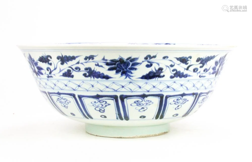 Large Chinese Blue and White Bowl