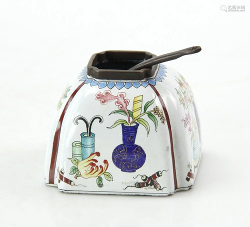 Chinese Enamel Copper Waterpot