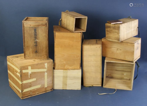 Japanese Antique Wood Boxes