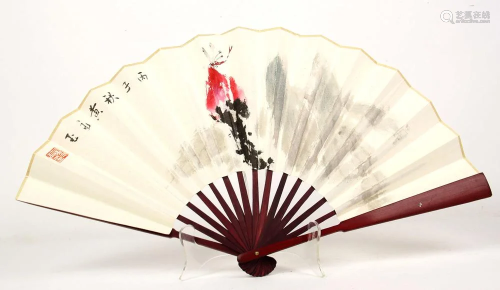 A Chinese Watercolor Fan