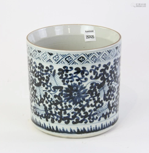 Old Chinese Blue and White Brush Pot
