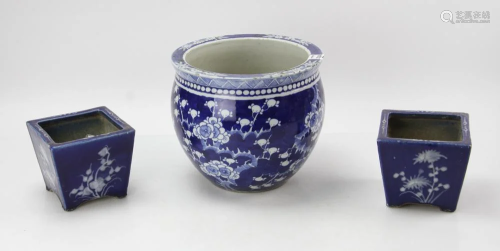 Chinese Blue and White Jardiniere, Planters