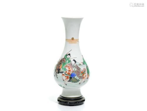 A Chinese Famille Verte Vase