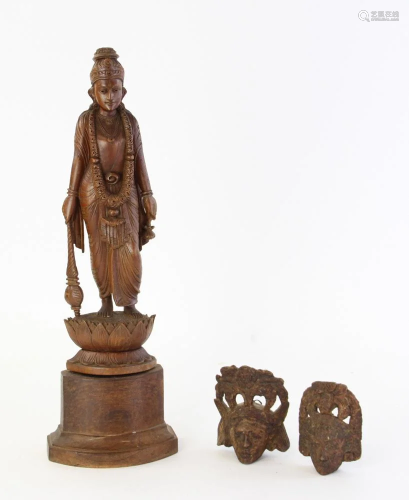 Indian Carvings Group of Three