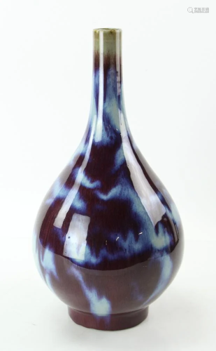 Chinese Flambe Glazed Bottle Vase Yongzheng