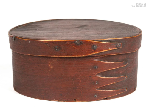 SHAKER PAINTED FOUR-FINGER BENTWOOD BOX