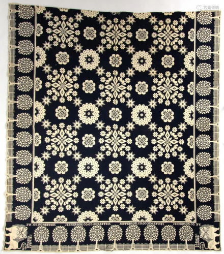 JEFFERSON CO., NEW YORK DATED DOUBLE WEAVE COVERLET