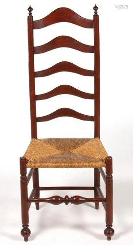 DELAWARE RIVER VALLEY MAPLE LADDER-BACK SIDE CHAIR