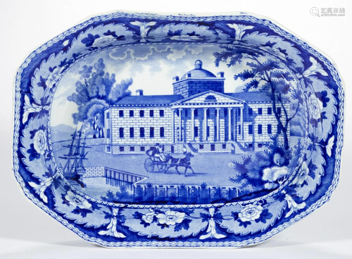 STAFFORDSHIRE AMERICAN VIEW TRANSFER-PRINTED CERAMIC