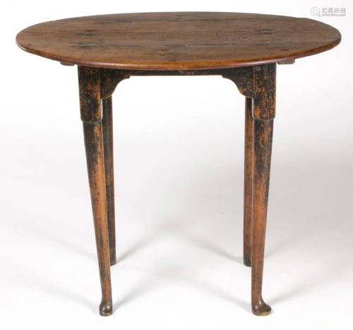 NEW ENGLAND QUEEN ANNE CHERRY TAVERN TABLE