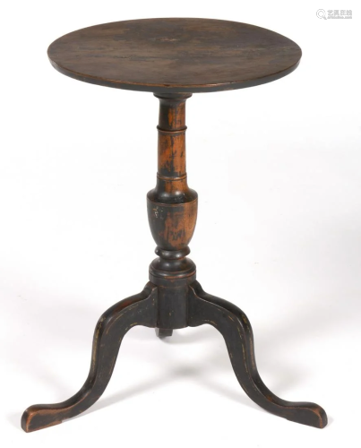 NEW ENGLAND EARLY FEDERAL BIRCH CANDLESTAND