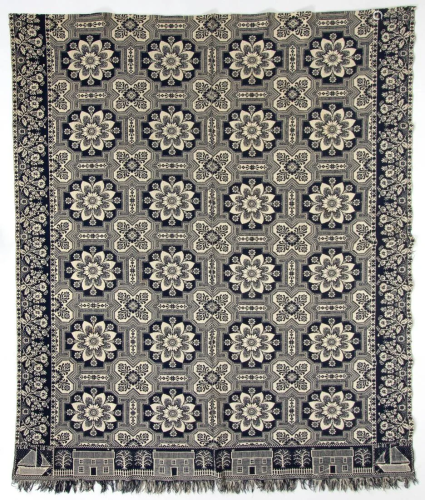 INDIANA DATED DOUBLE WEAVE COVERLET