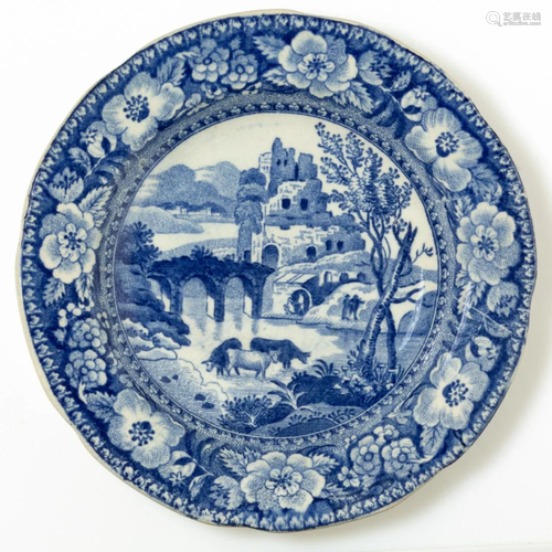 STAFFORDSHIRE BRITISH MOTIF TRANSFER-PRINTED CERAMIC