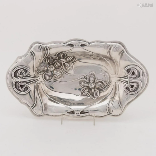 MEXICAN STERLING ART NOUVEAU STYLE FLORAL BOWL