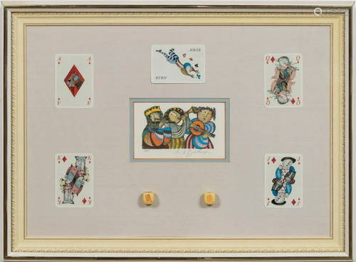 RODO BOULANGER, LITHOGRAPH & PLAYING CARDS, FR…