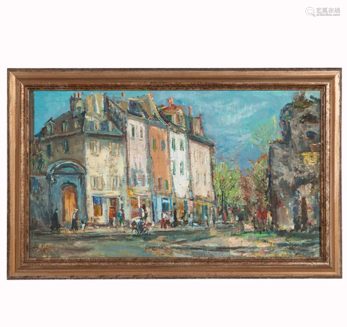 PHILIP MOOSE, OLD PARIS, OIL PAINTING ON PANEL