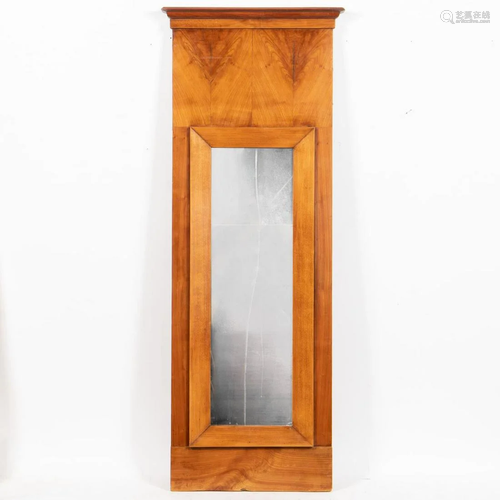 19TH C. CONTINENTAL NEOCLASSICAL WALNUT MIRROR