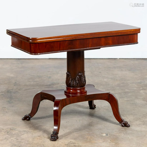 NORTHERN EUROPEAN MAHOGANY GAMES TABLE, C. 1820