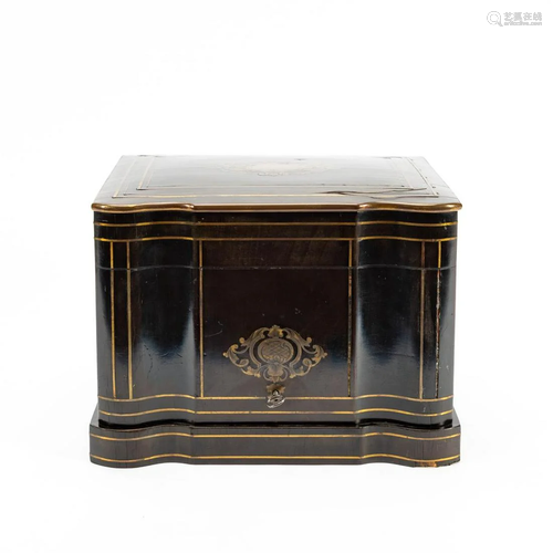 19TH C. NAPOLEON III EBONIZED CAVE A LIQUEUR