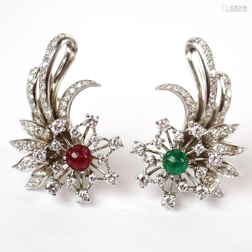 Pair of Diamond Earrings