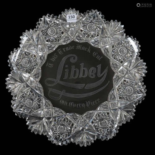 Round Tray, ABCG, Advertising Libbey Glass