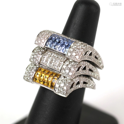 Set of Three Diamond Rings