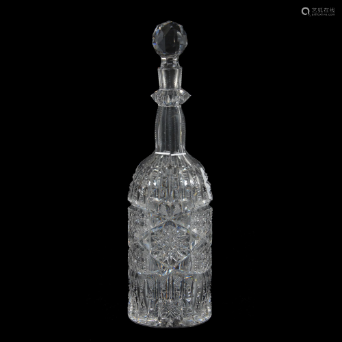 Whiskey Bottle, ABCG Signed Libbey Ellsmere Pattern