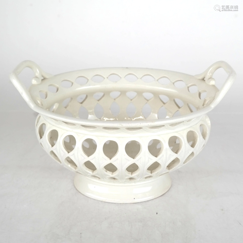 18th C. Wedgwood Creamware Basket