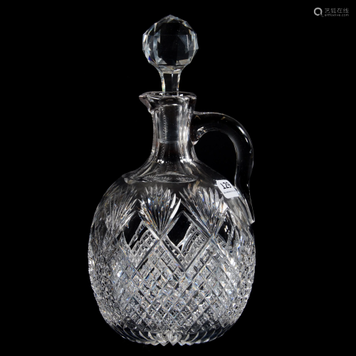 Oval Decanter, American Brilliant Cut Glass