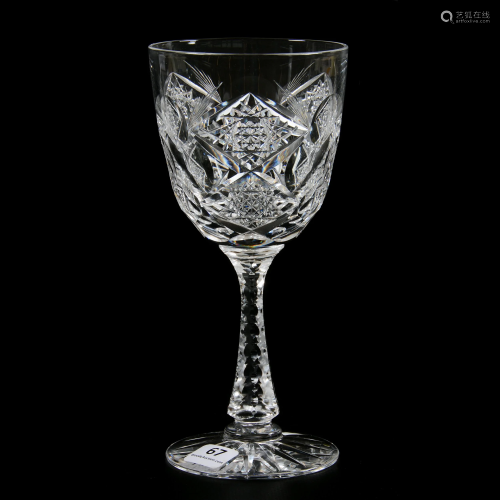 Goblet, ABCG, Signed Hawkes Queens Pattern