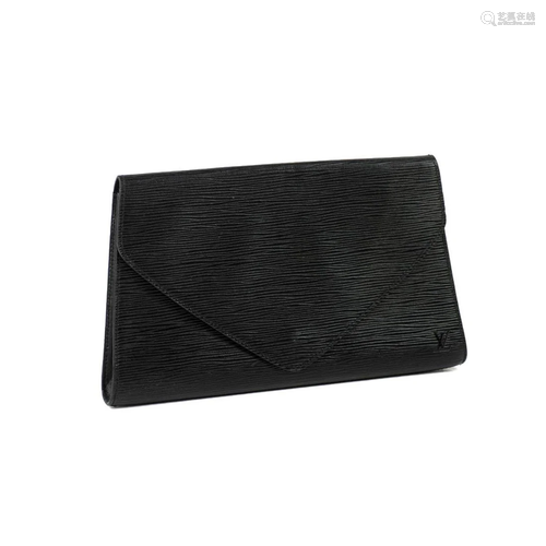 Louis Vuitton Black Epi Leather Clutch Purse