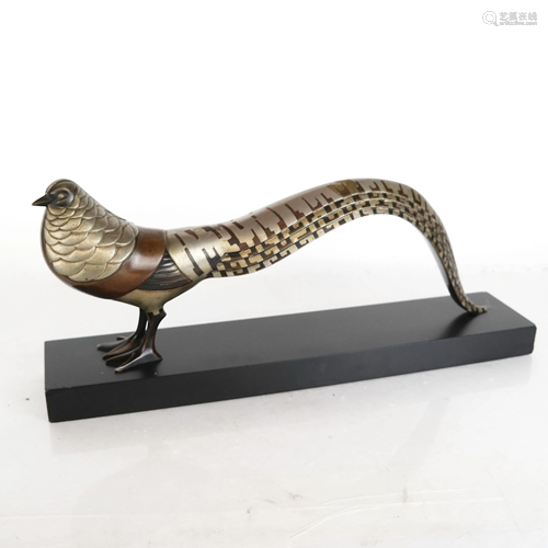 M.L. SIMART: Pheasant Sculpture - Bronze