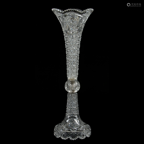 Vase, Three Part, ABCG, Empress By Quaker City