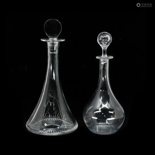 Group of 2 Decanters Including Baccarat