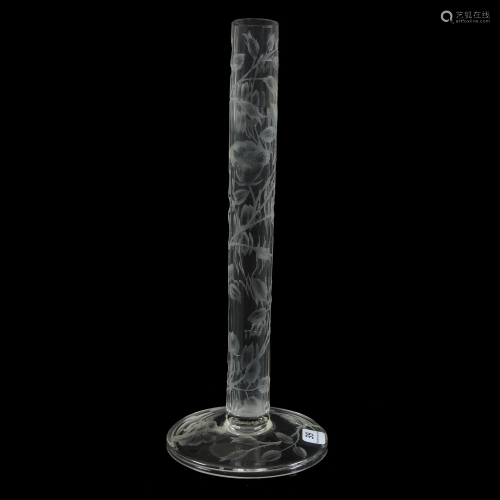 Bud Vase, Brilliant Period Cut Glass, Possibly Moser