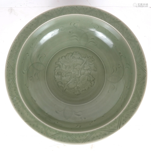 Northern Song Dynasty Yaozhou Carved Floral Dish