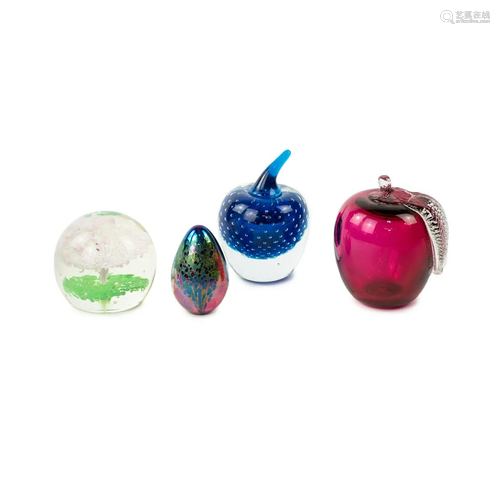 Art Glass Paperweights Including GES