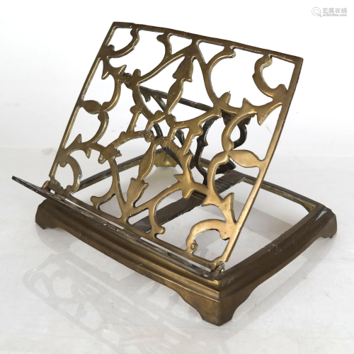 Antique Brass Folding Book Stand