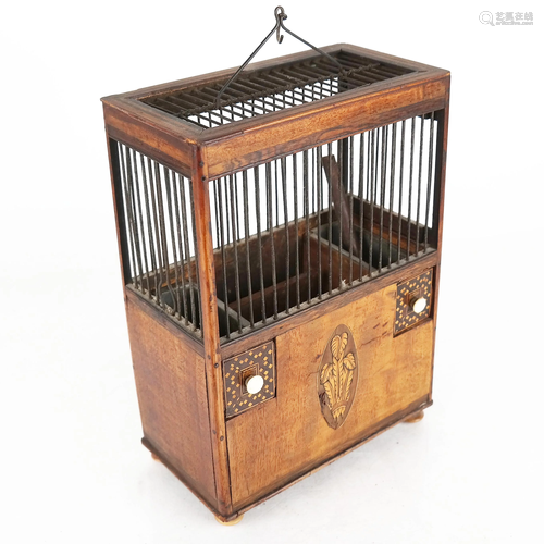 Rare George III Mahogany & Wire Bird Cage