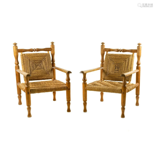 Adrien Audoux & Frida Minet Lounge Chairs - Pair
