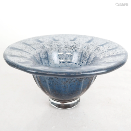 Daum Nancy Pale Blue Glass Bowl