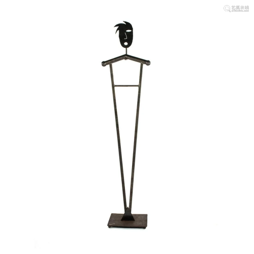 Folk Art Modern Steel Figural Standing Sculpture