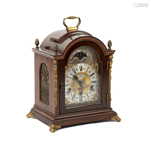 John Warmink Wood and Brass Mantle Clock