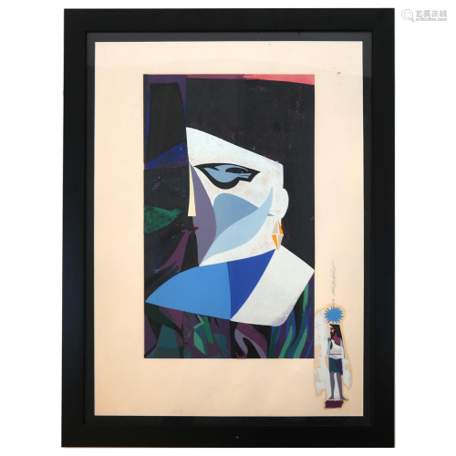 Rafael TUFINO: Abstract / Cubist Face - Serigraph